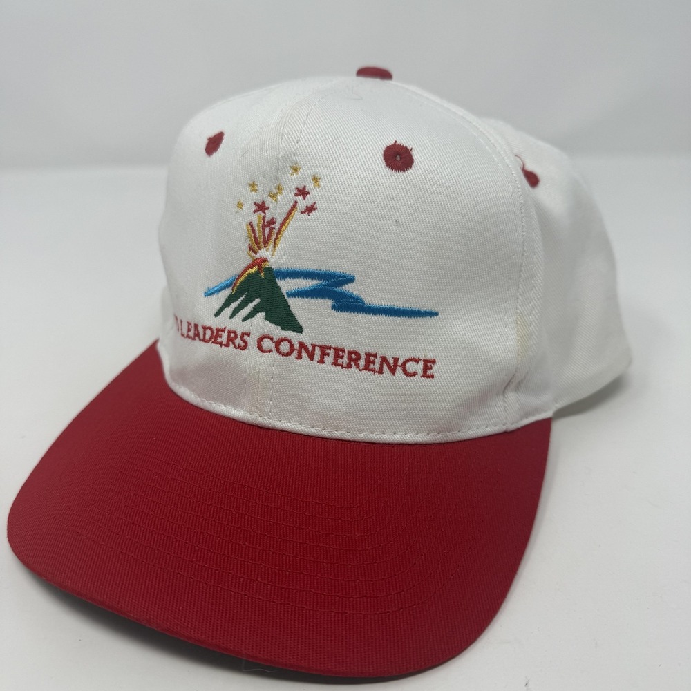 Vintage Copeland Hat Cap Snap Back White Red 1995 Leaders Conference Mens 90s